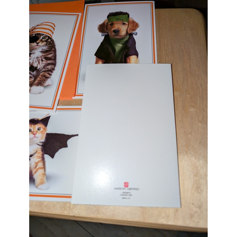 Halloween Decor Set Happy Halloween Wood Sign & American Greetings Pet Cards - Picture 6 of 6